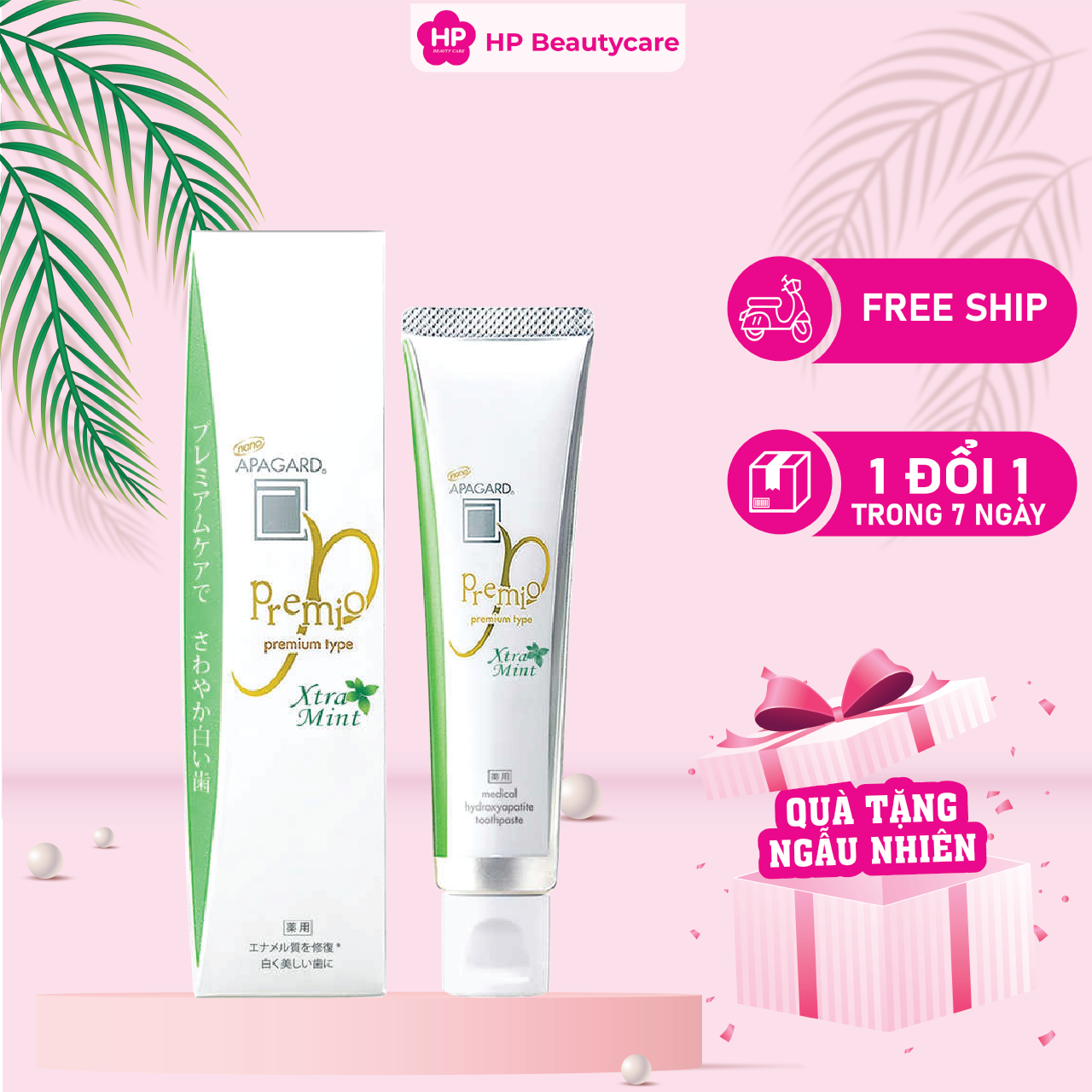 Kem Đánh Trắng Răng Cao Cấp Apagard Apagard Premio Xtra Mint 53g