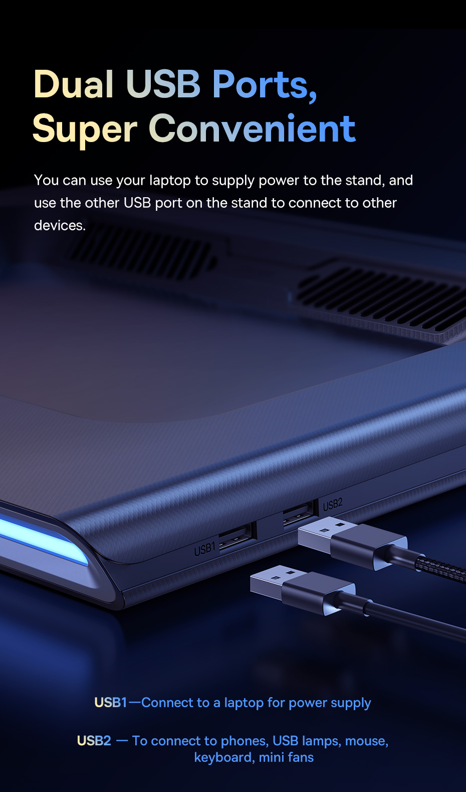 Giá đỡ Tích Hợp Quạt Tản Nhiệt Cho IPad/Laptop Baseus ThermoCool Heat-Dissipating Laptop Stand- LUWK-  Hàng chính hãng