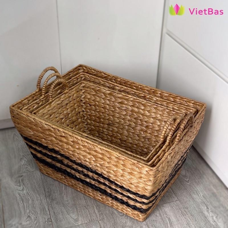 Giỏ lục bình VIETBAS có quai MAU23