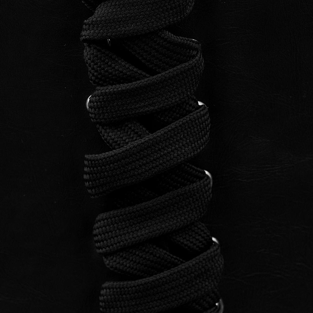 Women Wide Waist Bend Corset Cincher Lace up Waspie Girdle Belt Faux Leather