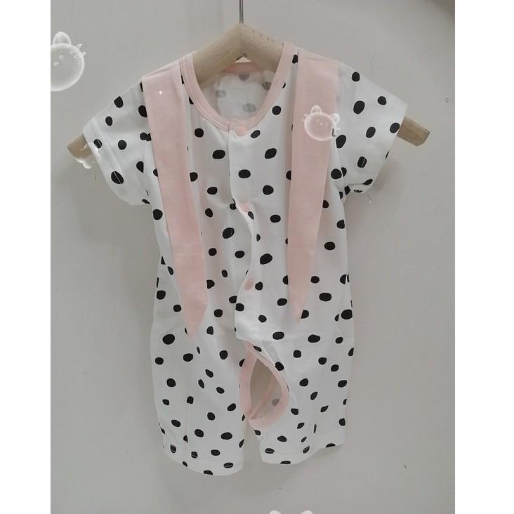 Áo liền quần bodysuit thương hiệu Aiueo Nhật Bản tay ngắn hỡ đáy 68276
