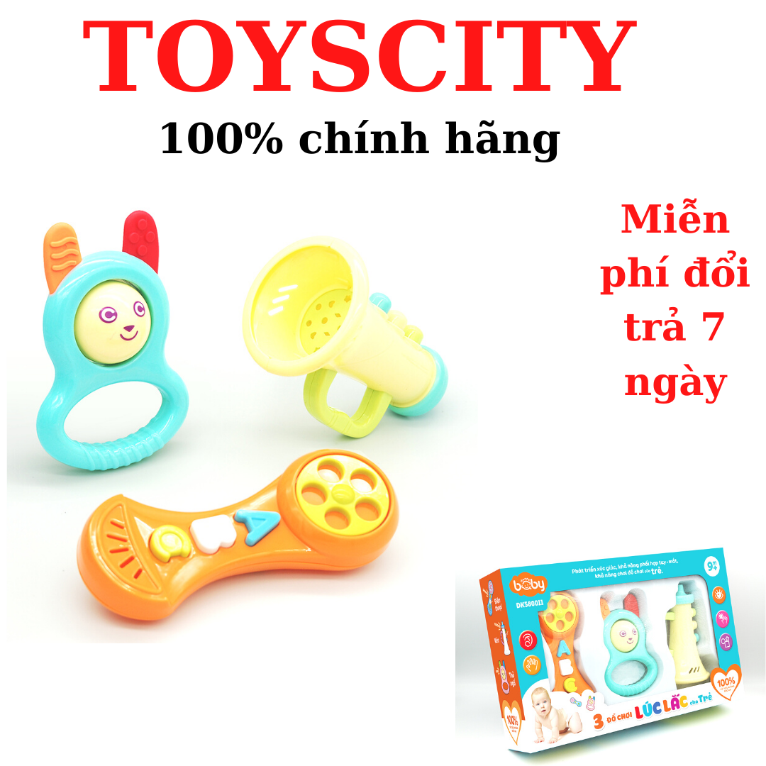 Đồ Chơi Lúc Lắc Cho Bé Sơ Sinh Dưới 1 Tuổi DK580011 (3 Món ) không dùng pin