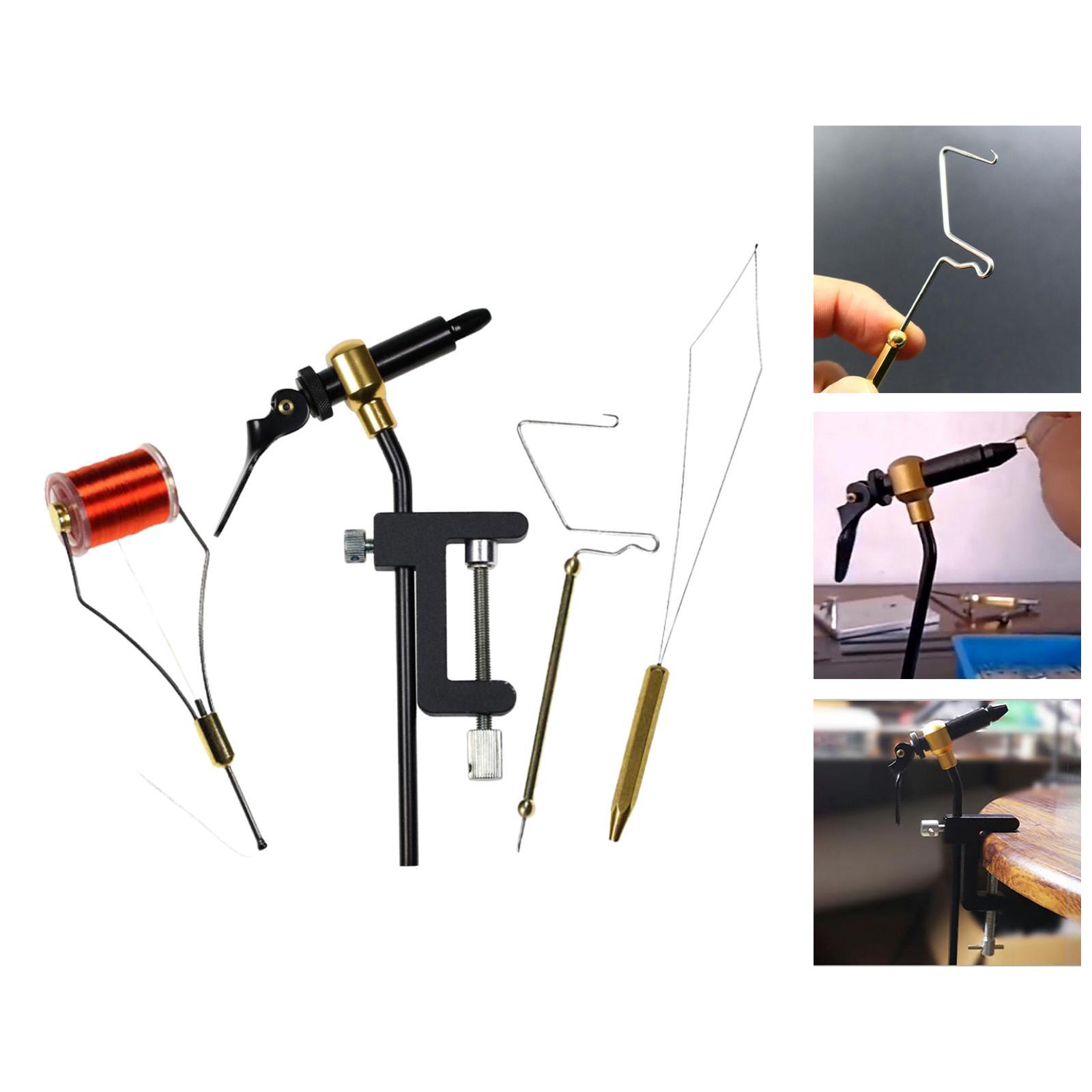 5Pcs Fly Tying Tools Kit Rotary Finisher Tool for Tying Flies
