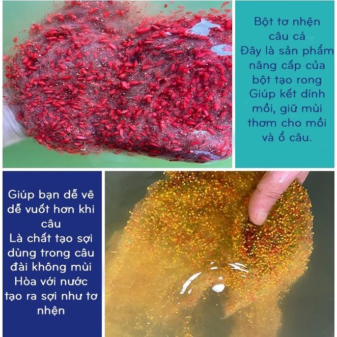 Bột Tơ Nhện Câu Cá Tạo Sự Kết Dính cho Mồi Vuốt - Bột tơ nhện câu vuốt câu tay, câu đài siêu nhạy - Thái lan