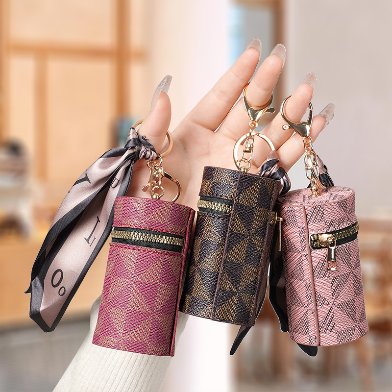  Móc khóa cỡ lớn bằng lụa sáng tạo thời trang sang trọng - Túi đựng mini tiện dụng thích hợp cho cả nam và nữ 