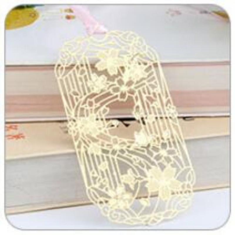 Bookmark kim loại đánh dấu trang sách cổ trang sakura