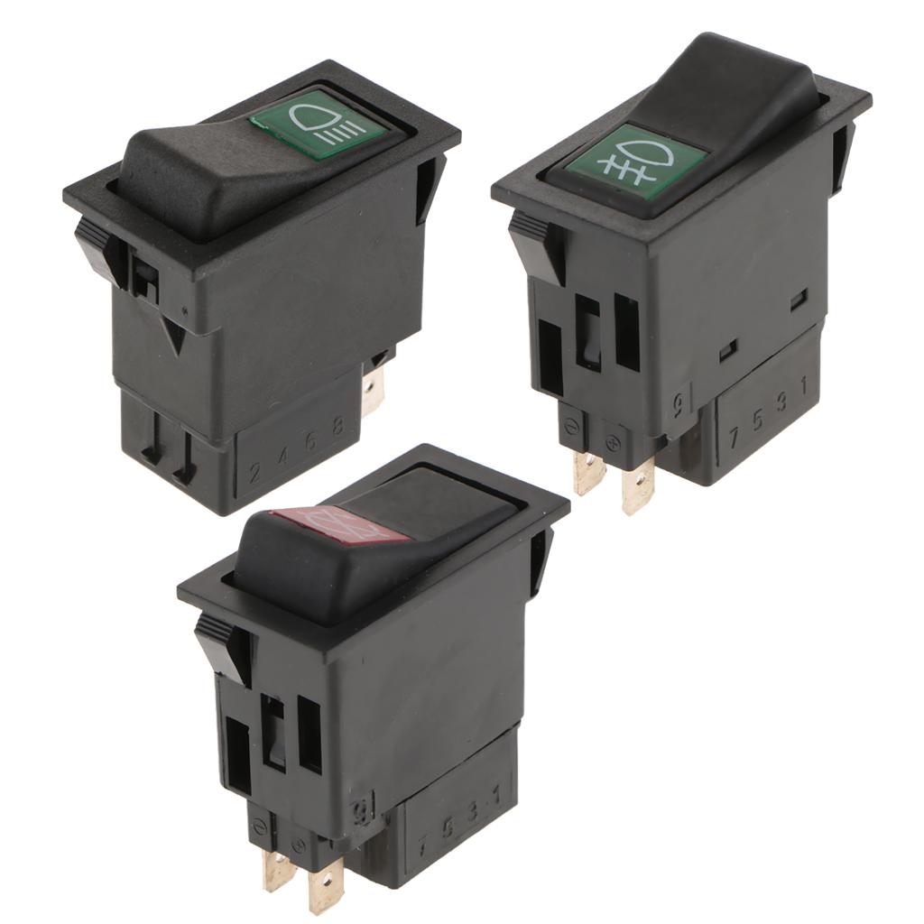 Phép Lạ Chiếu 3 2 Pin/4Pin Sương Mù Trên/Tắt Nút Nhấn Đính Đá Công Tắc cho Xe Ô Tô Xe Tải