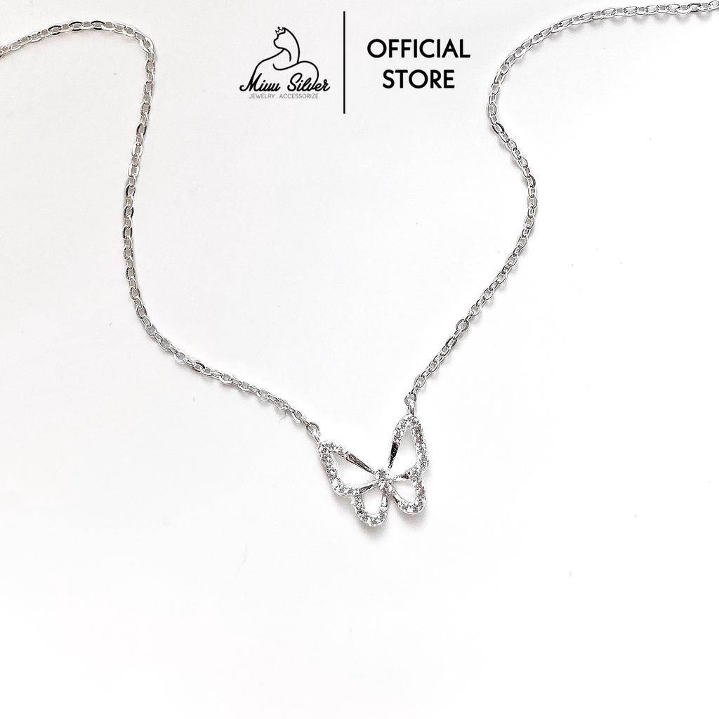 Dây chuyền bạc Miuu Silver, vòng cổ nữ mặt hồ điệp xinh xắn Butterfly Necklace