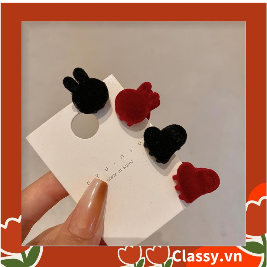Bộ 10 chiếc Phụ kiện Kẹp tóc trái tim và thỏ nhỏ Kẹp tóc mái Classy , giả tóc tết hai bên mái nhỏ xinh nữ tính PK914