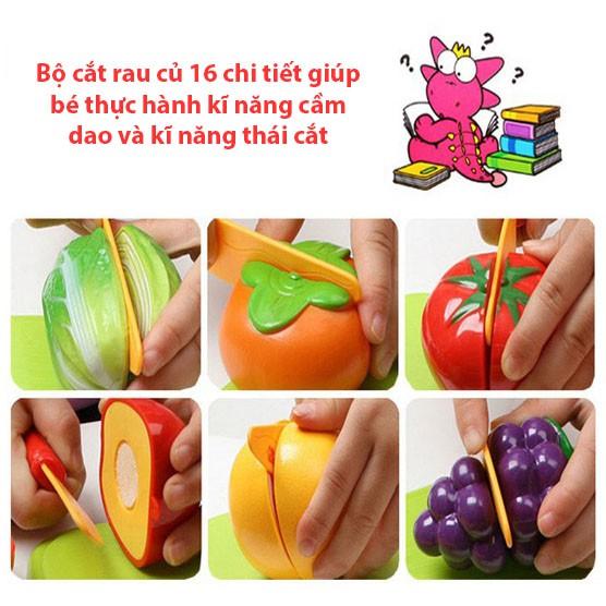 Đồ Chơi Giáo Dục Bộ cắt Rau Củ Nhựa Cho Bé - Đồ Chơi Gỗ Thông Minh VINATOYS