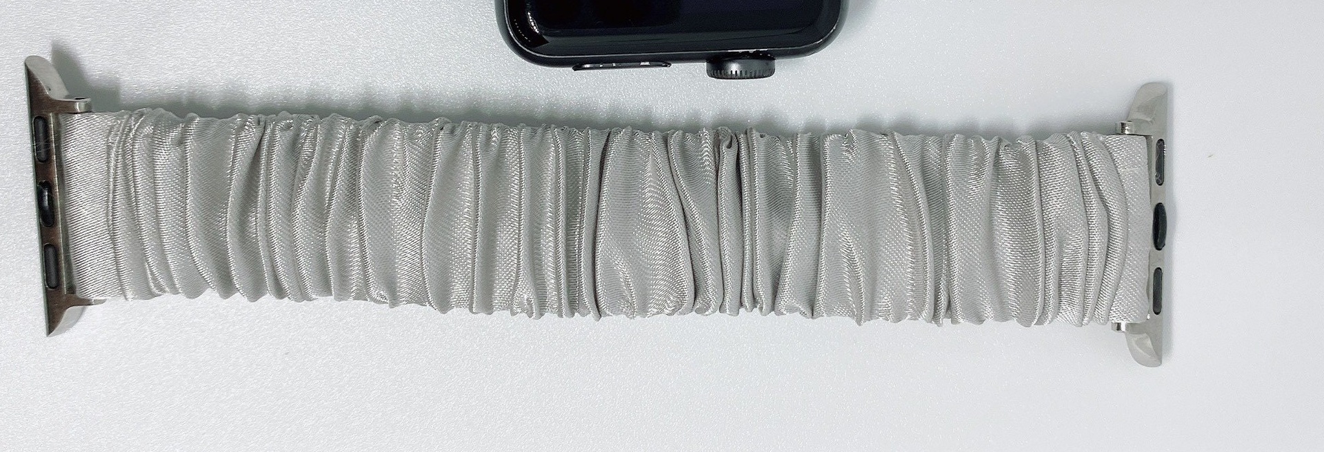 Dây đeo nữ Scrunchie vải phi lụa dây đeo đồng hồ kim, dây đeo đồng hồ Apple watch sang trọng