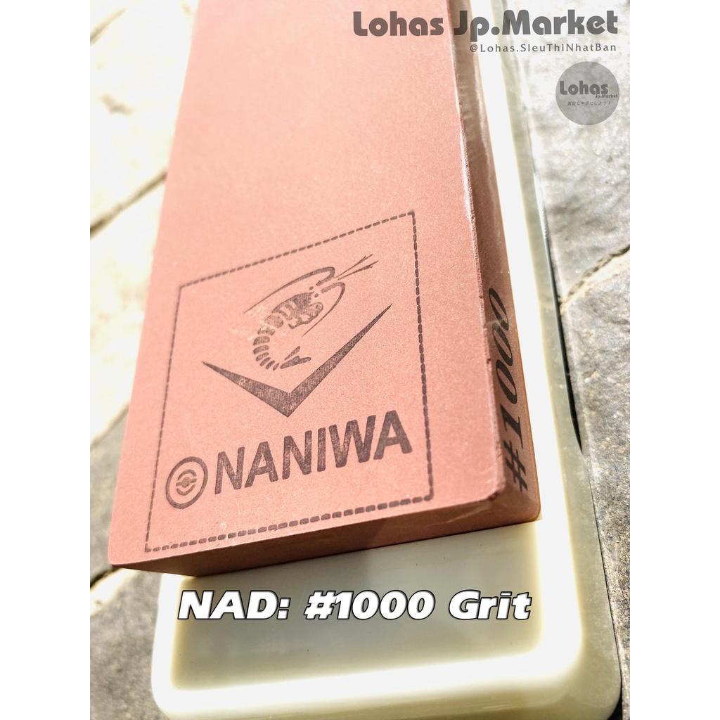 Đá Mài Nhật Bản Naniwa kèm Đế Nhựa ABS &quot;Mặt Trung - Mài Bén&quot; Cỡ Lớn NAD: #1000 | Kích Thước 175x55x16mm | Độ Sắc Bén Cao