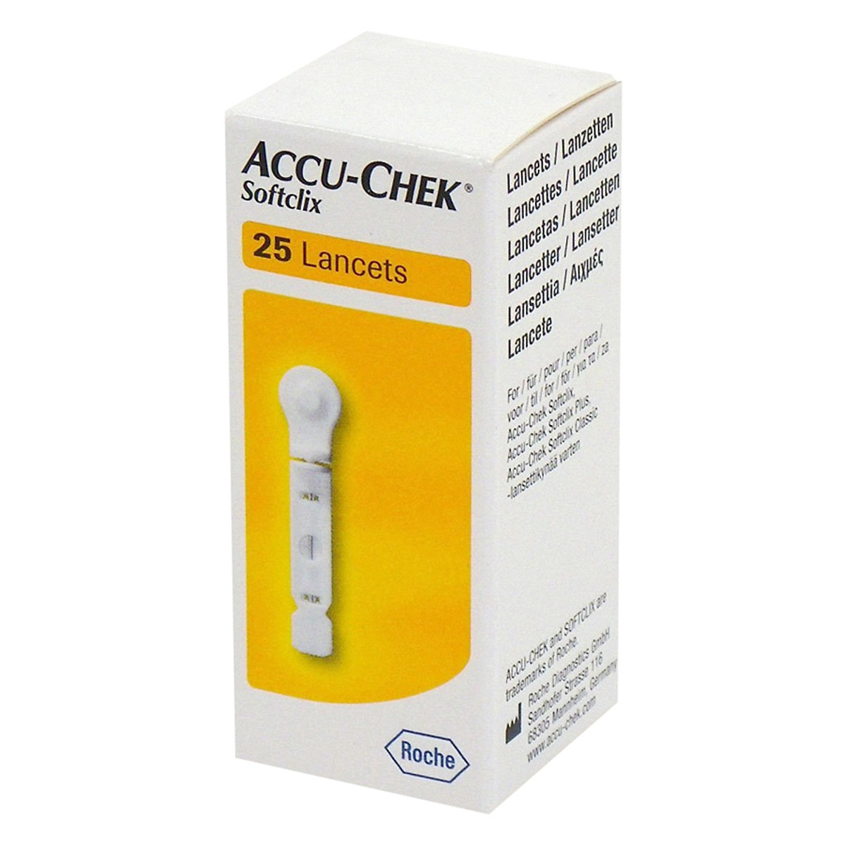 Hộp 25 Kim Lấy Máu Accu-Chek SoftClix Chính Hãng Roche, Dùng Cho Máy Accu-Chek Active &amp; Instant