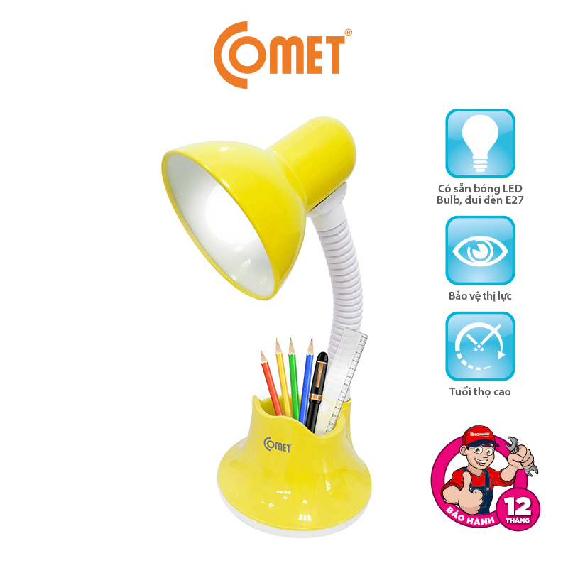 Đèn Bàn Học Sinh Comet CT413 (đã bao gồm bóng 5W) có ngăn đựng dụng cụ