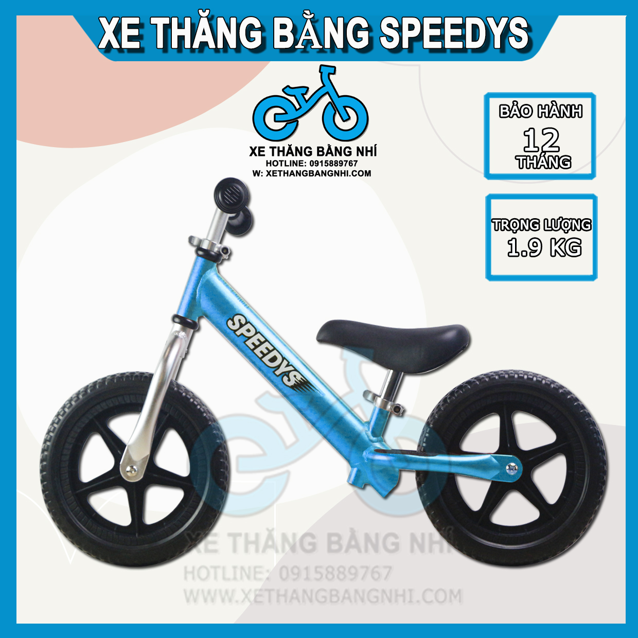 Xe thăng bằng Khung nhôm SPEEDYS Xanh dương siêu nhẹ