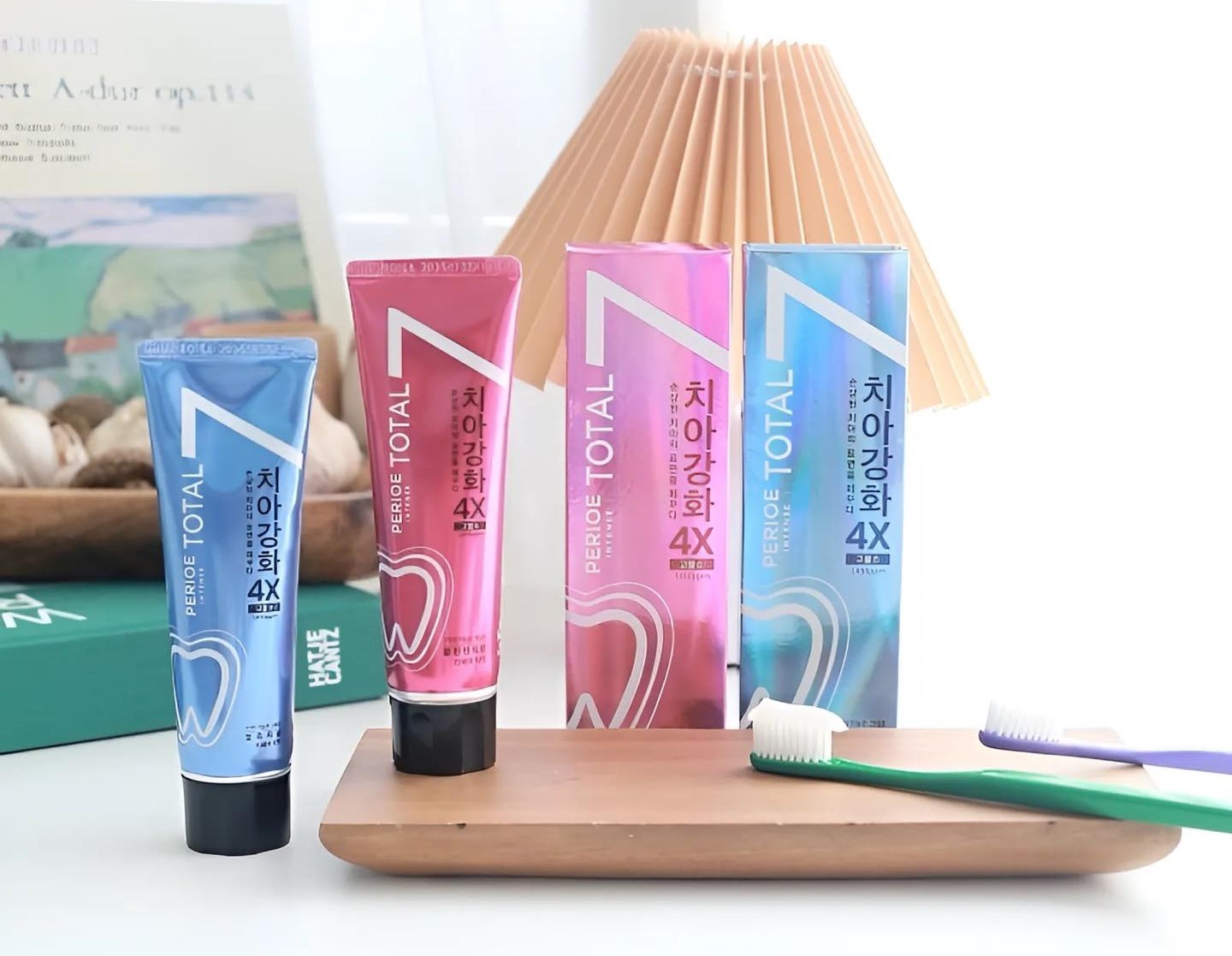 KEM ĐÁNH RĂNG HÀN QUỐC 7 TÁC DỤNG (phiên bản mới) TRẮNG SẠCH, BẢO VỆ RĂNG TOÀN DIỆN Kem Đánh Răng Perioe Total 7 Intense Original Repair Toothpaste 120g0G