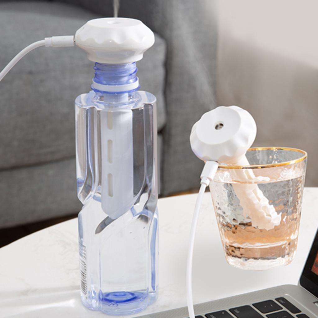 2Pcs Air Humidifier Bottle Mist Maker Stick Mute LED Light For Home Office