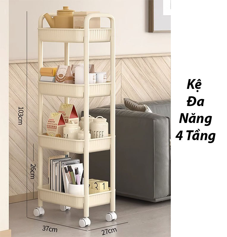 Nubie Kệ Đựng Đồ Dùng Đa Năng, Xe Đẩy Spa, Nhựa PP Chắc Chắn, Có Bánh Xe Và Lỗ Thoát Nước