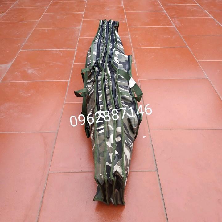 Túi bao đựng cần câu cá 2 ngăn lớn kèm ngăn phụ