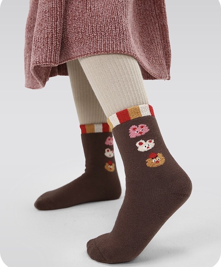 SET 5 ĐÔI TẤT VỚ 49 DỄ THƯƠNG CHỐNG TRƯỢT TỪ 1-12 TUỔI DÀNH CHO BÉ GÁI