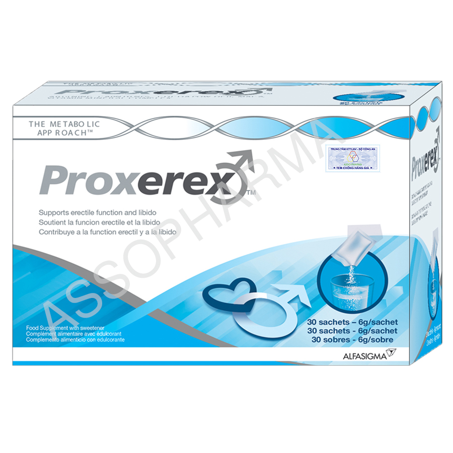 Thực phẩm bảo vệ sức khỏe Proxerex duy trì testosteron, tăng cường sinh lực nam giới