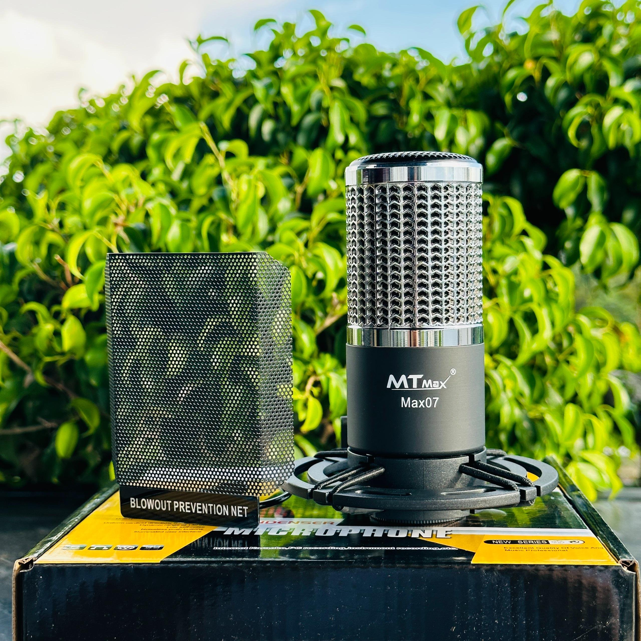 Micro Thu Âm Chính Hãng MTMAX MAX07 - Micro Condenser Livestream Cao Cấp, Hỗ Trợ Nguồn 48V, Âm Thanh Chuẩn Chuyên Nghiệp, Lọc Âm Cực Tốt, Dễ Dàng Sử Dụng. hàng chính hãng