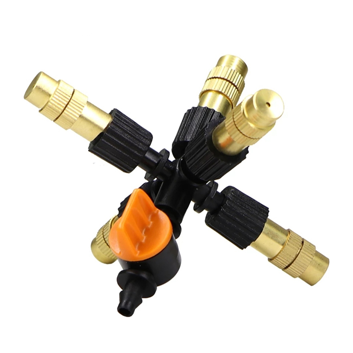 Bộ 5 béc phun sương 5 hướng cam kèm Van sino