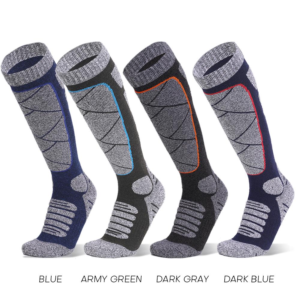 Vớ thể thao cao tới đầu gói chắc chắn, thoáng khí, mau khô dành cho các môn thể thao mùa đông, trượt