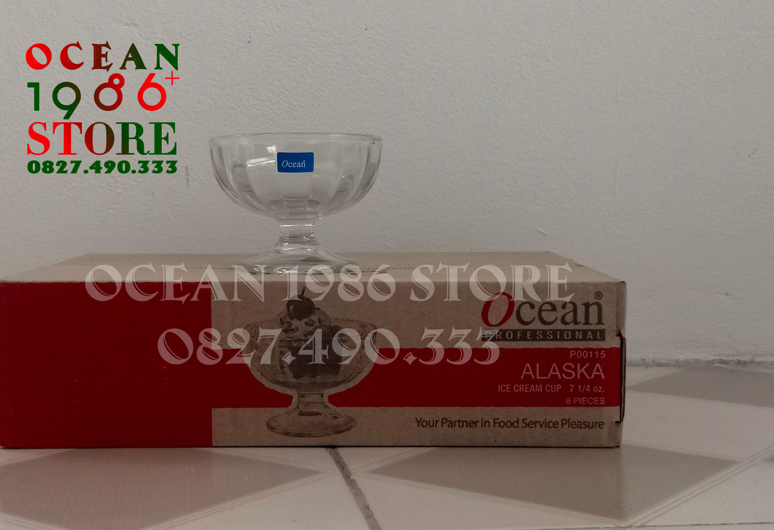 Bộ 6 Ly Kem Thủy Tinh Ocean Alaska Icream Cup – P00115 – 205ml