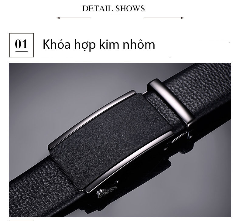 Thắt lưng/ dây nịt nam da bò thật phong cách thời trang Châu Âu mã 74230DI.KD