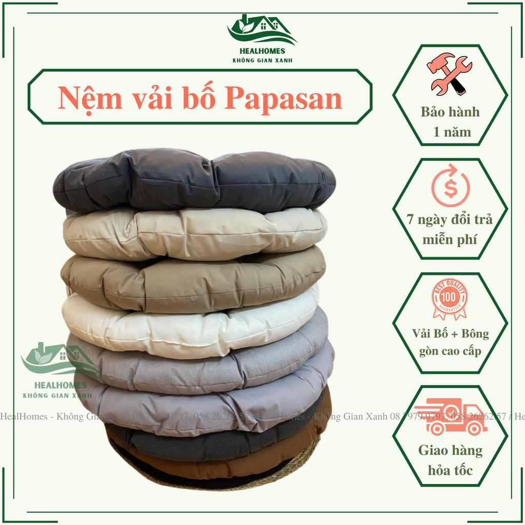 NỆM GHẾ PAPASAN 1M2 - NỆM VẢI BỐ KÈM BÔNG GÒN CAO CẤP Dành Cho Trẻ / HealHomes – Không Gian Xanh