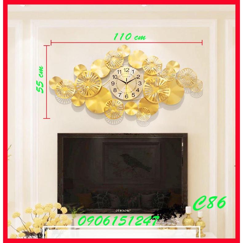 Đồng hồ treo tường trang trí decor C86 kích thước 110 x 55 cm