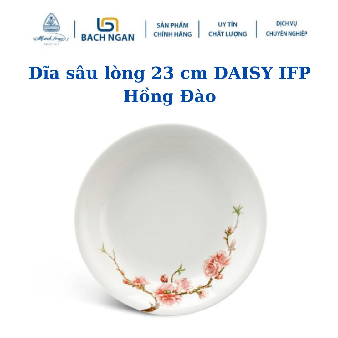 Dĩa sâu lòng 23 cm – Daisy IFP – Hồng Đào - Phong cách trang nhã, sang trọng