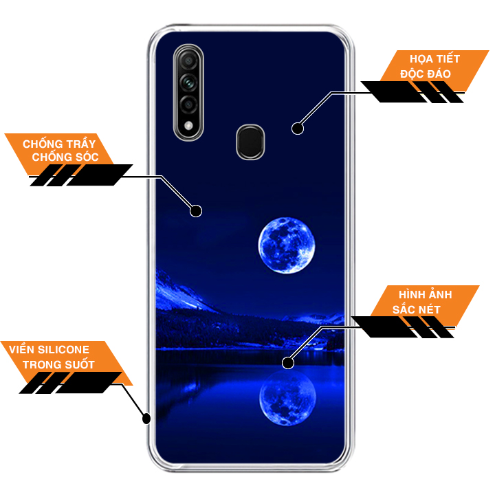 Ốp Lưng Dẻo Cho Điện Thoại Oppo A31 / A8 - 01282 0269 MOON02 - Hàng Chính Hãng