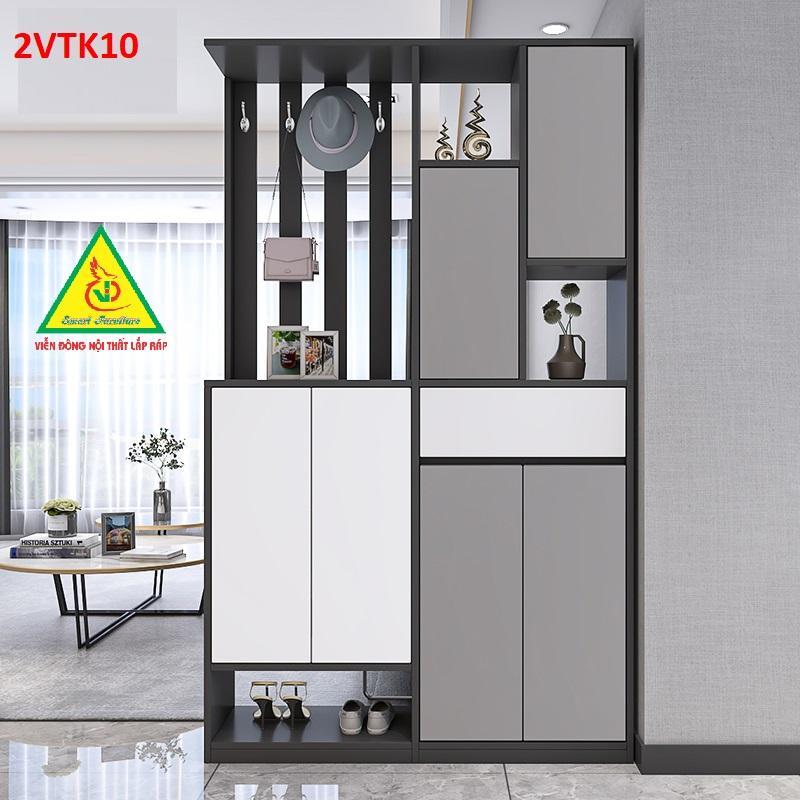 Tủ kệ trang trí kiêm vách ngăn phòng khách , nhà bếp 2VTK10 - Nội thất lắp ráp Viendong Adv