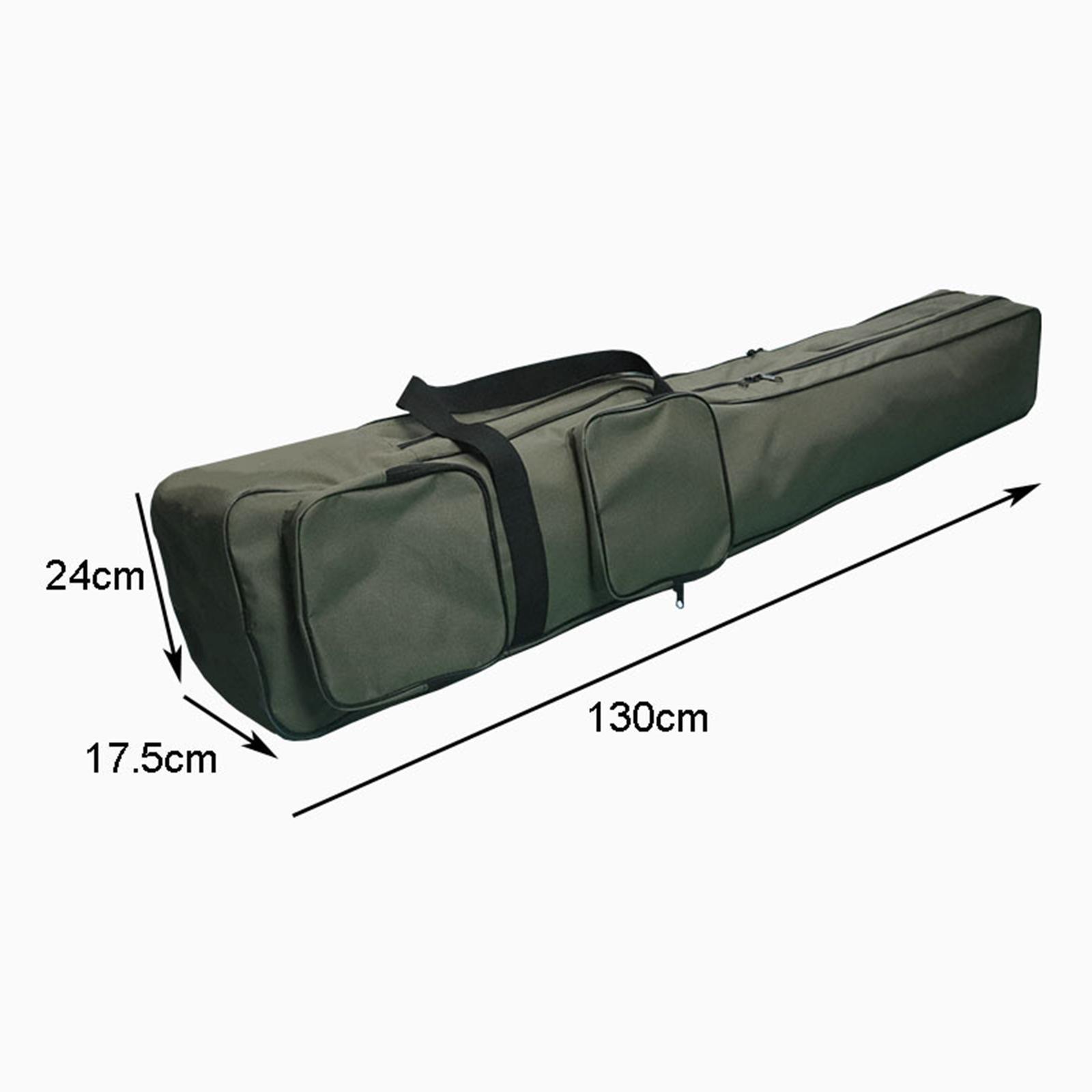 Fishing Rod Case Bag Organizer with Shoulder Strap, Tool Storage Fishing Pole Bag Carrier for Ice Fishing, Fly Fishing Rod, Reel, Tackle, Travel