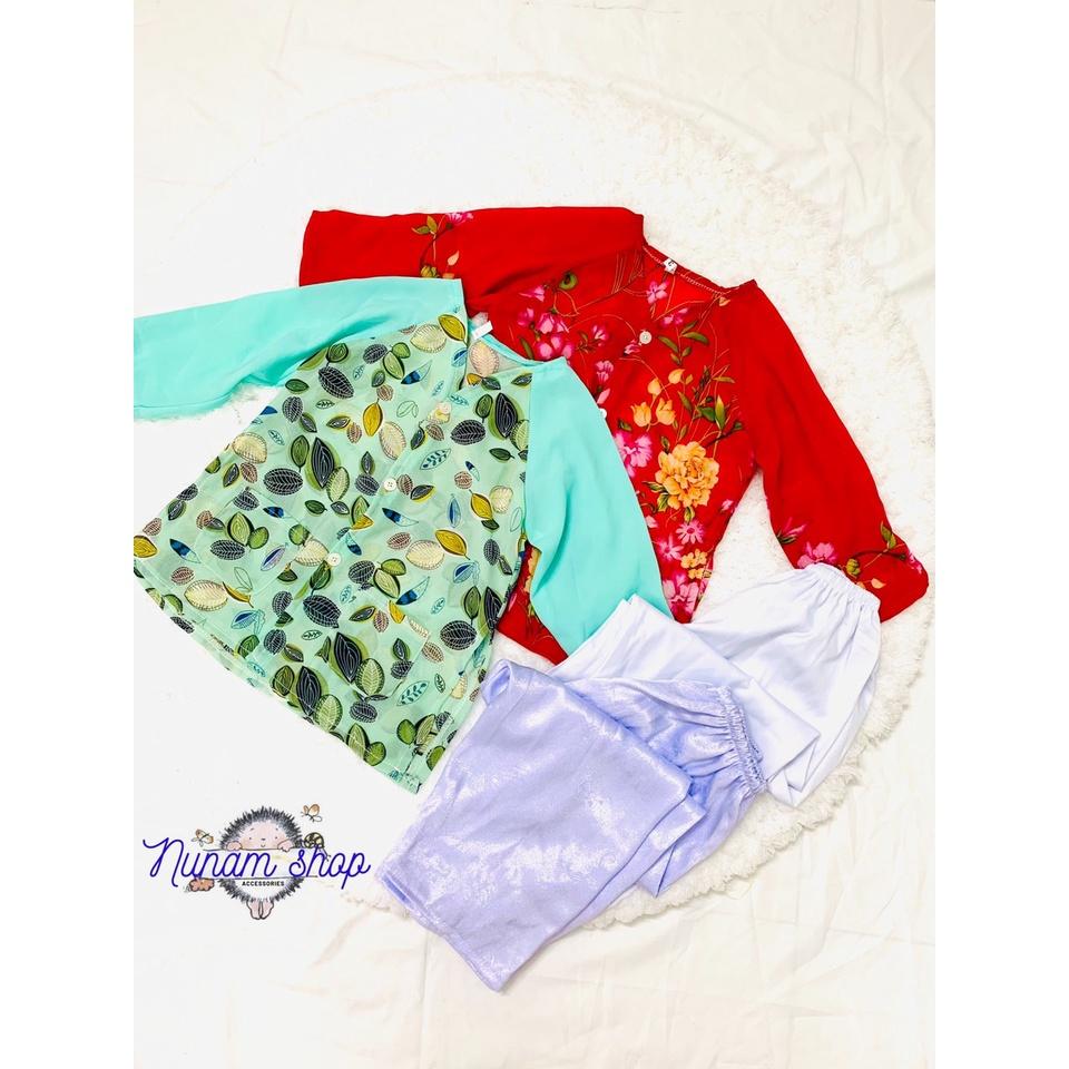 BỘ BÀ BA VON/PHI LỤA HỌA TIẾT CÓ TÚI XỊN XÒ SIÊU CUTE CHO BÉ 13-16KG - NUNAM SHOP