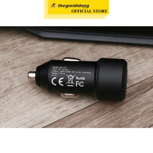 Sạc xe hơi 2 cổng USB 12W Xmobile SN-177 - Hàng Chính Hãng