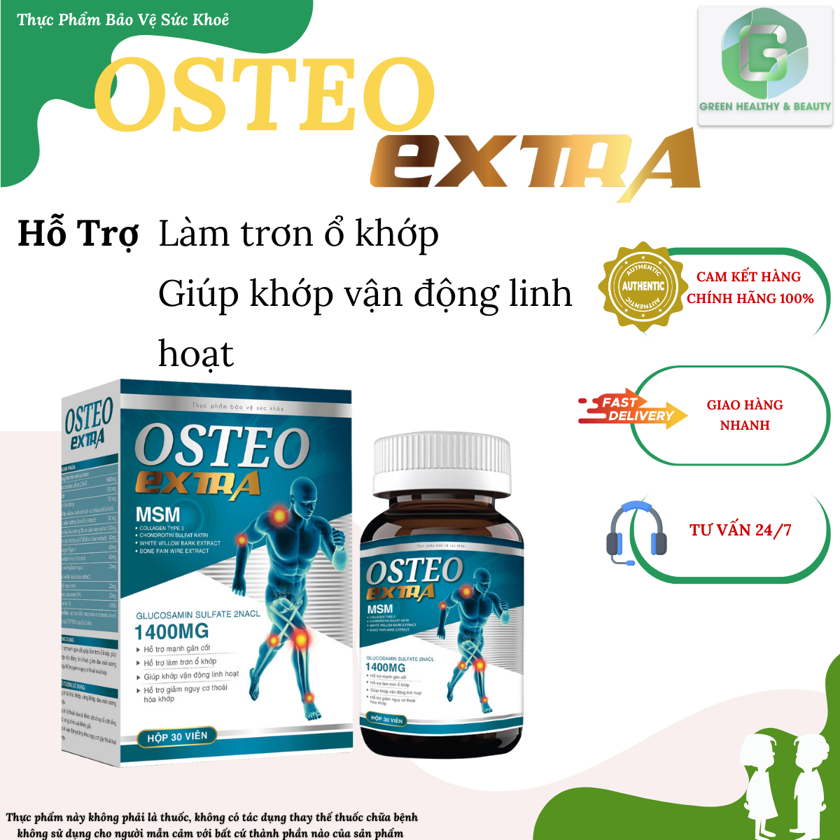 TPBVSK: OSTEO EXTRA - Viên uống hỗ trợ xương khớp