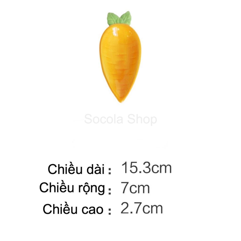 Chén Bát Ăn Dặm Hình Cà Rốt Dài Bằng Sứ