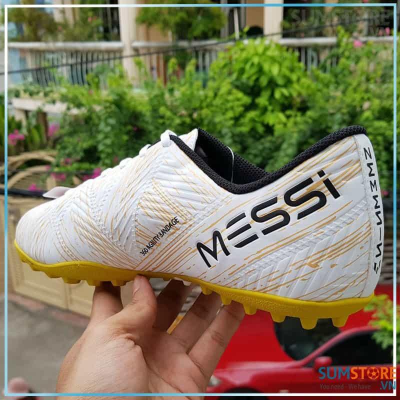 Giày Đá Bóng Thể Thao Nam Nữ Messi Trắng Vàng - Giày Đá Banh Xfaster Mới Đẹp