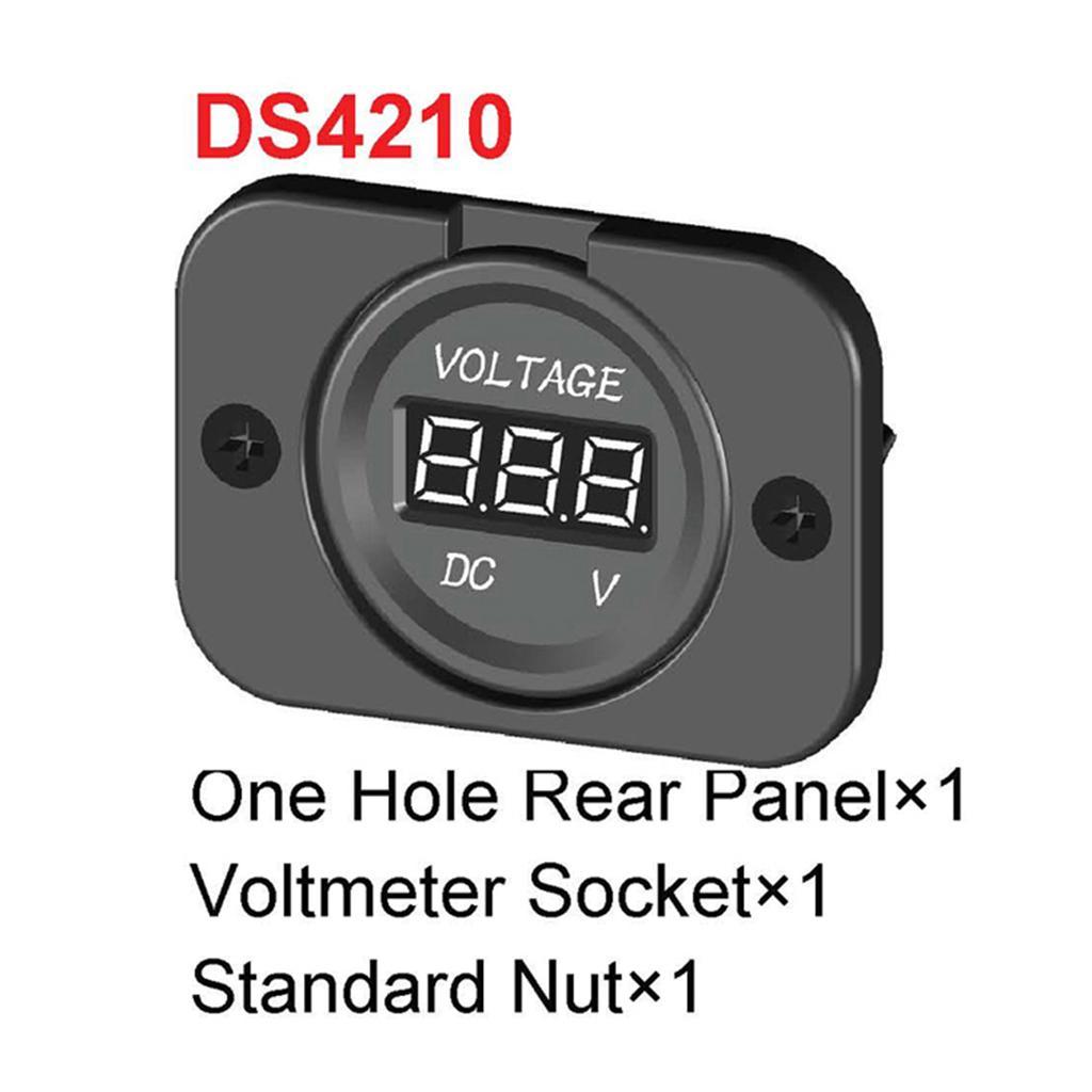 Rear Panel Digital LED Display Voltmeter Auto Gauge 12V-24V Voltage Tester Volt Monitor Meter/1PACK BLACK