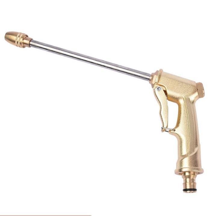 ️ Bộ dây vòi xịt nước rửa xe, tưới cây . tăng áp 3 lần, loại 15m 206701-3 đầu đồng, cút đồng