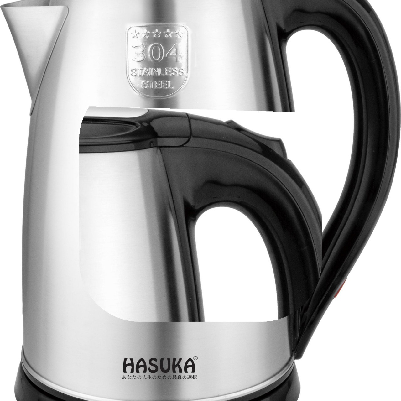 Bình Ấm đun Siêu tốc Inox304 Dung tích lớn 2.2L Tự ngắt, Chống cạn. Hasuka HSK277 2200W - Hàng chính hãng