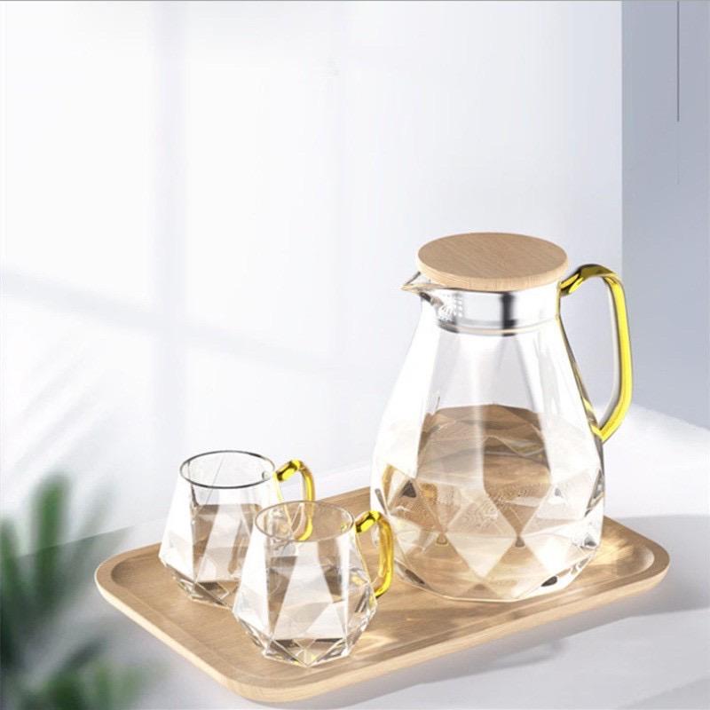 Bình thuỷ tinh hình kim cương chịu nhiệt cao cấp