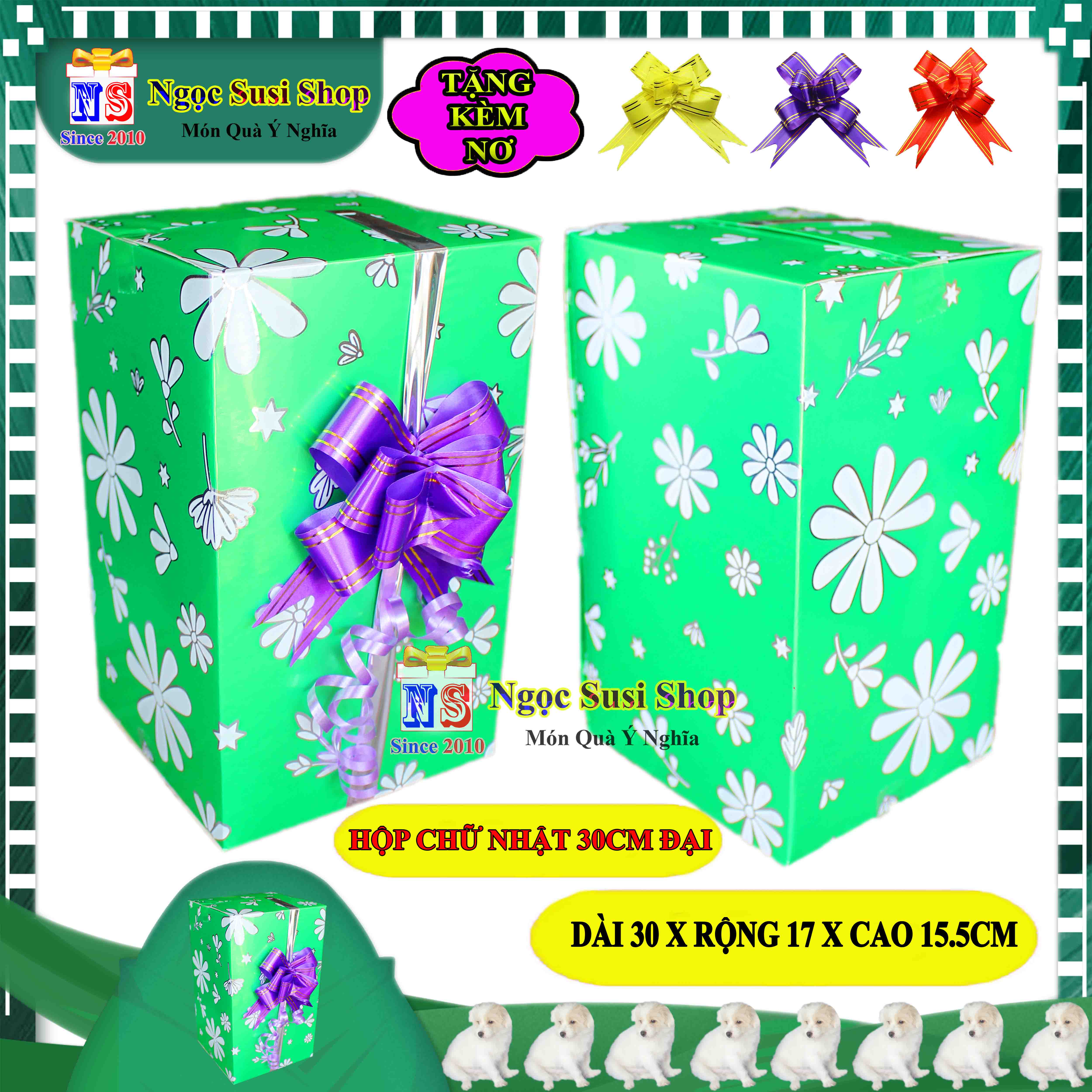 HỘP QUÀ CHỮ NHẬT SIZE ĐẠI 30CM NHIỀU MÀU + TẶNG KÈM NƠ 3CM - HỘP QUÀ TẶNG GIẤY KIẾNG SIÊU ĐẸP