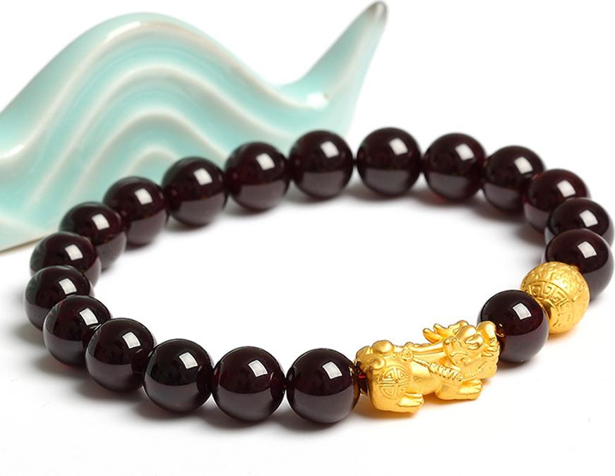 Gembank Vòng Tay Tỳ Hưu Đá Opal Đen Tự Nhiên 8mm