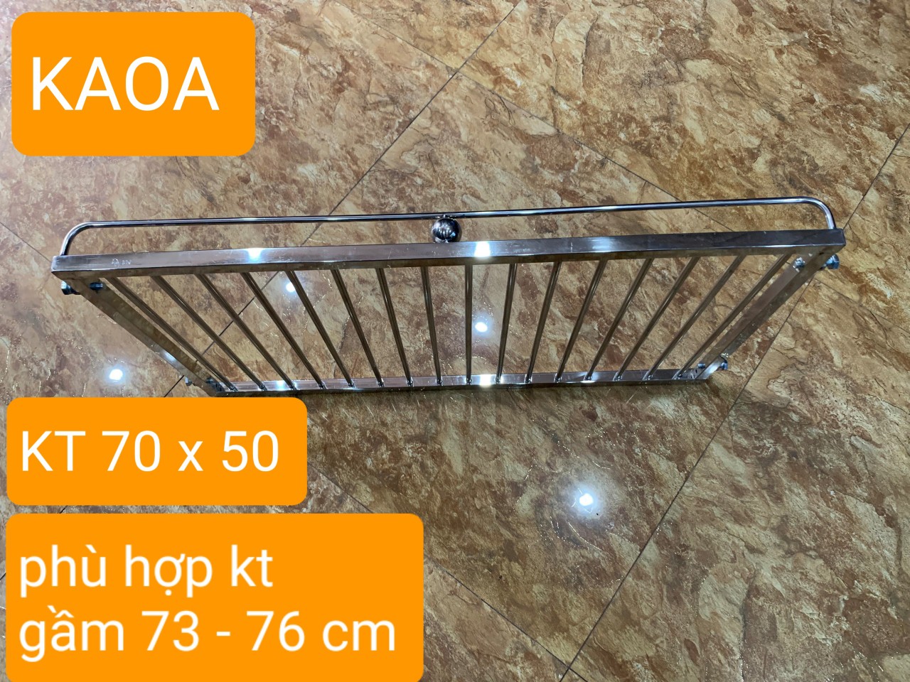 GIÁ GẦM BẾP , KỆ ĐỂ ĐỒ NHÀ BẾP INOX 304 . KT 70 X50 CM