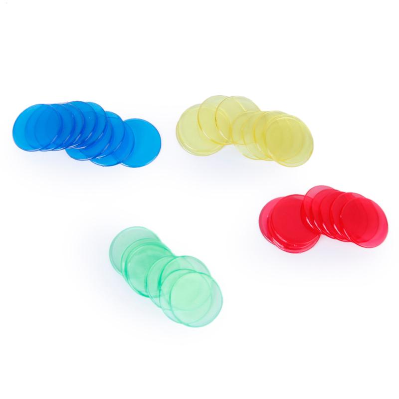100 Cái/gói Pro Bá Tước Lô Tô Chip Đánh Dấu Cho Bingo Game 2 Cm 4 Màu