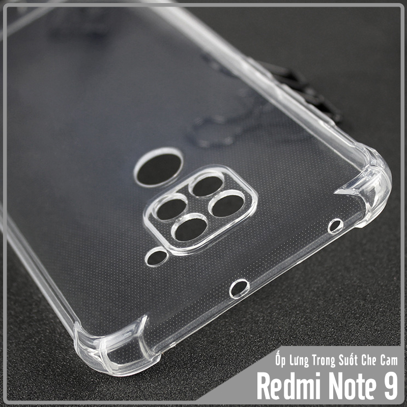 Ốp lưng cho Xiaomi Redmi Note 9 - Redmi 10X 4G TPU Trong Suốt Che Cam